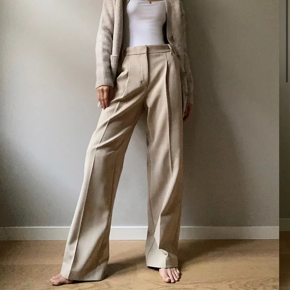 ♥️SOLD♥️ Wilfred Effortless Pants - 00 - Heather Oat Beige - Picture 1 of 2